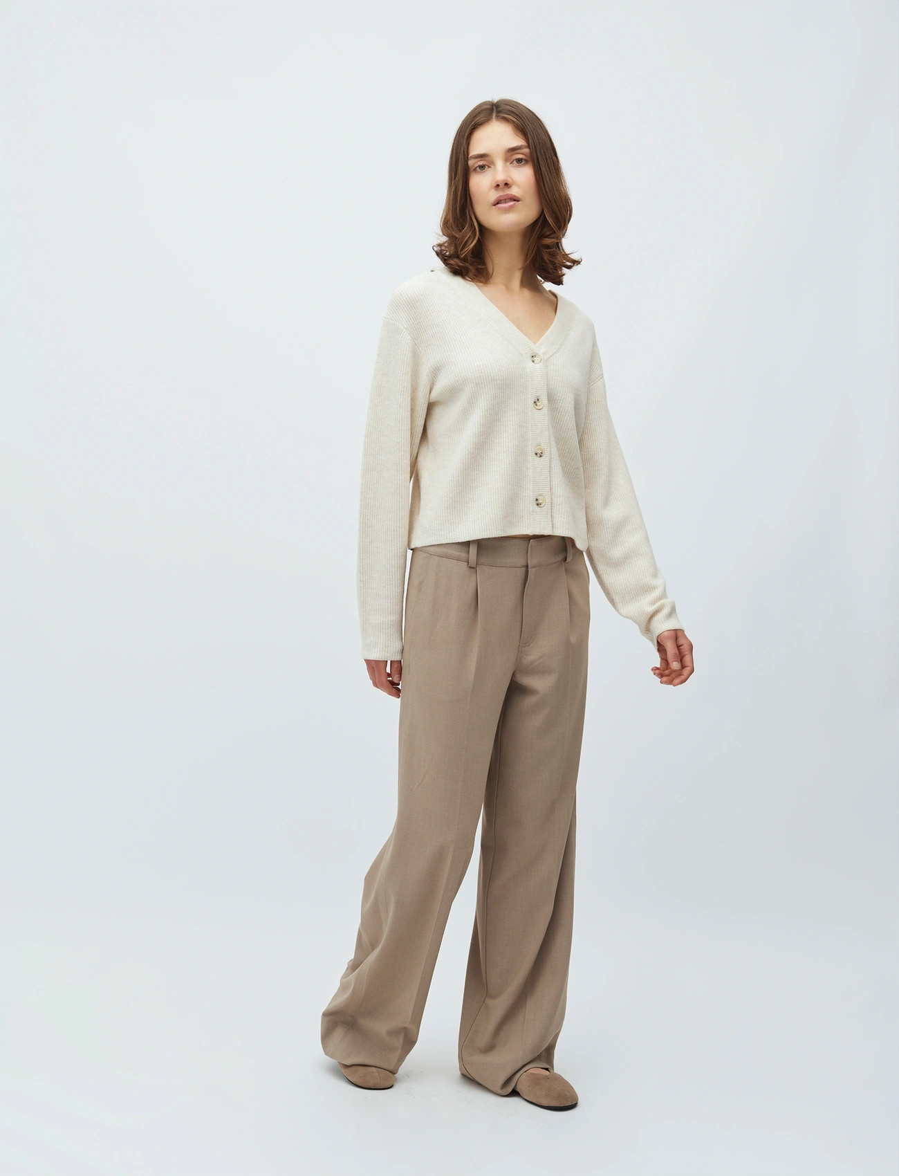 mbyM Asato-M, XS, Beige, Strik > Cardigans, Dame