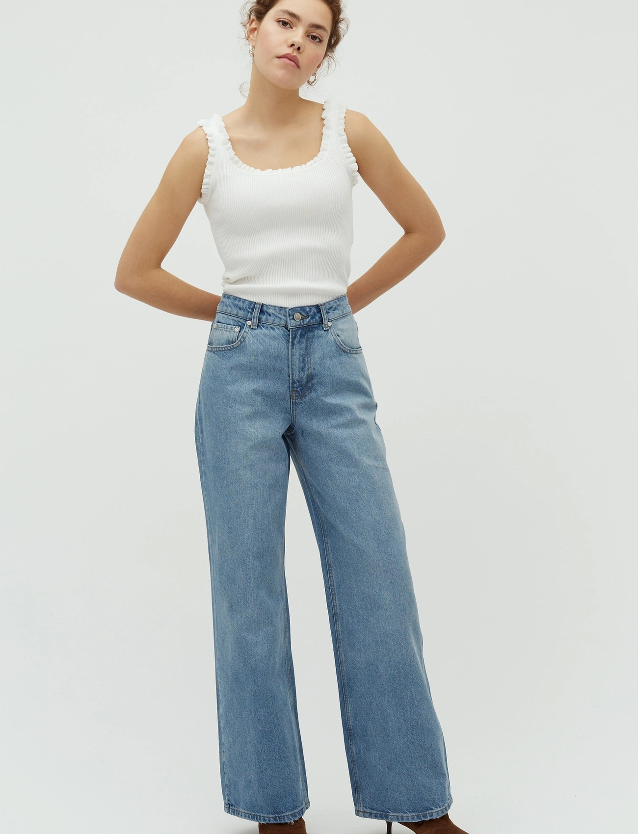 mbyM Amarillo-M, XS, Blue, Jeans > Vidde, Dame