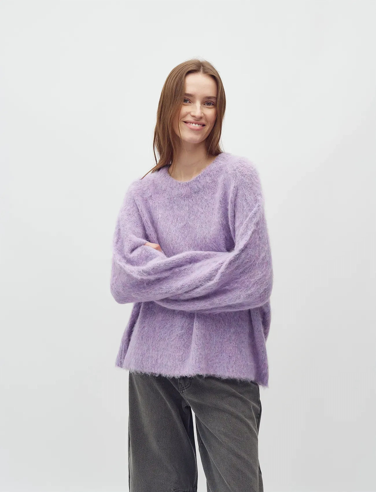 mbyM Gillis-M, XS, Purple, Strik > Trøjer, Dame