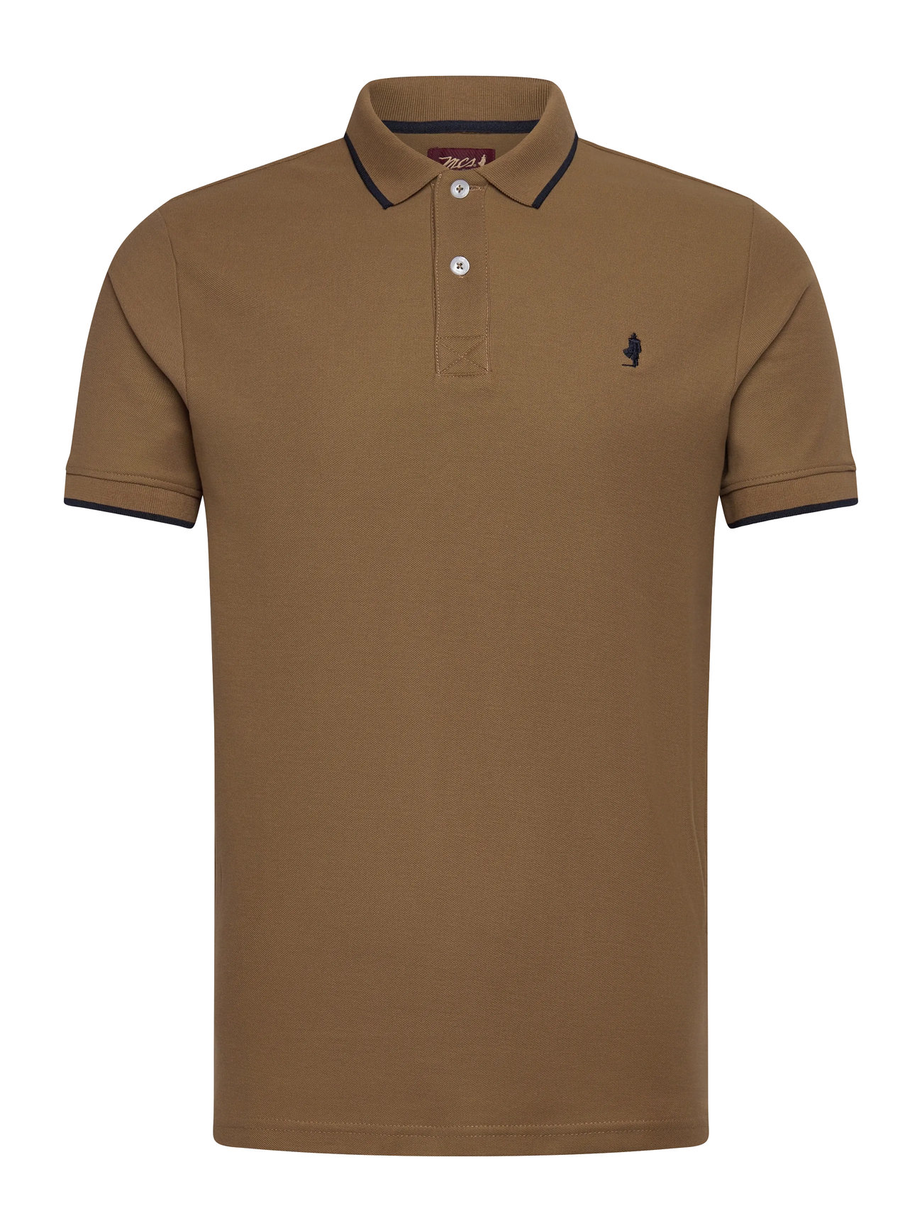 MCS River Reg Cot Pq Mcs M Polo, S, Brown, Poloer > Kortærmede, Herre