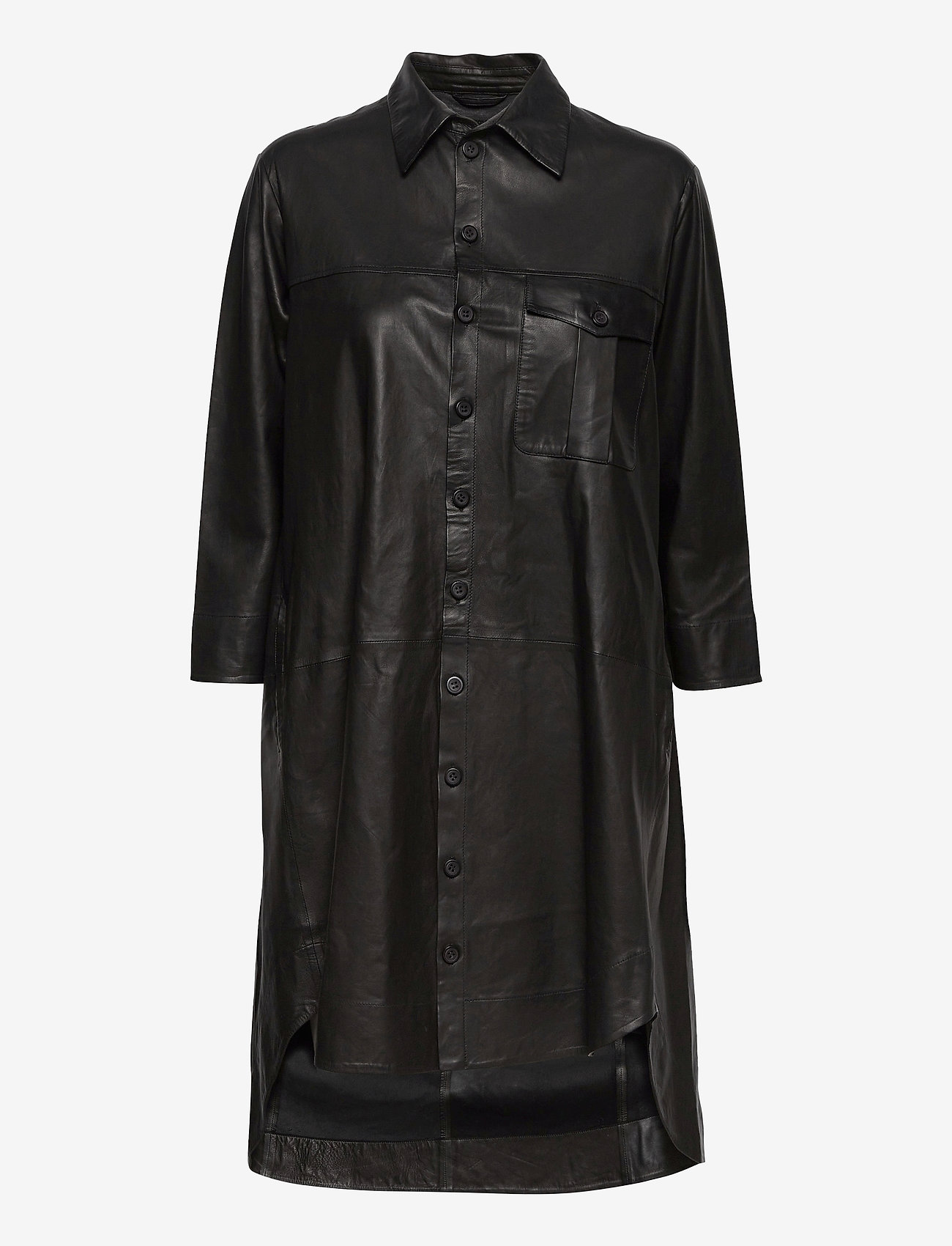 MDK / Munderingskompagniet - Chili thin leather dress - shirt dresses - black - 0