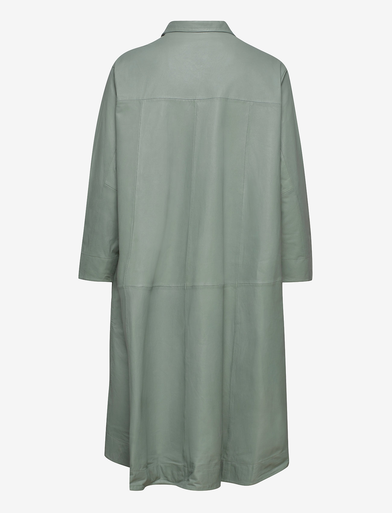 MDK / Munderingskompagniet - Chili thin leather dress - shirt dresses - slate grey - 1