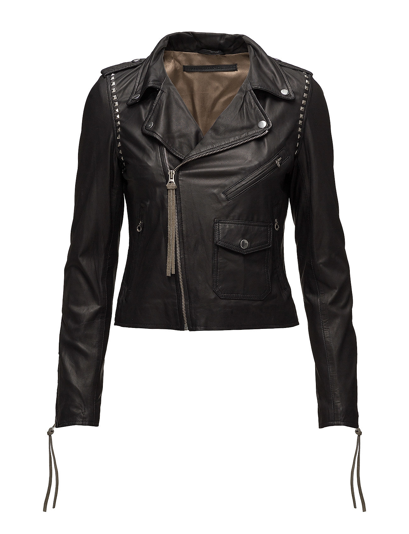 Patti Studs Thin Leather Jacket Leren Jack Jas Zwart Mdk Munderingskompagniet mdk munderingskompagniet kopen in de aanbieding Patti Studs Thin Leather Jacket Leren Jack Jas Zwart Mdk Munderingskompagniet mdk munderingskompagniet kopen in de aanbieding