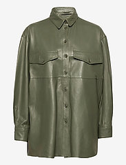 Agnes thin leather shirt - FOUR LEAF CLOVER
