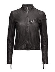 Kassandra leather jacket - BLACK
