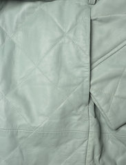 MDK / Munderingskompagniet - Leevke quilted long thin leather co - winter coats - slate grey - 3
