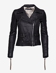 Seattle thin leather jacket - leather jackets - black