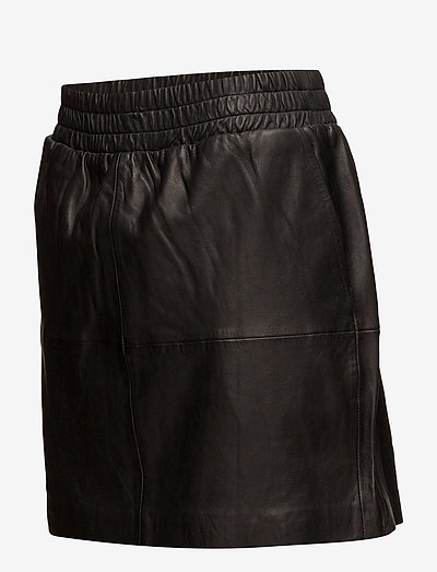 MDK Vera Leather Skirt (Black), kr | Stort udvalg af designer Booztlet.com