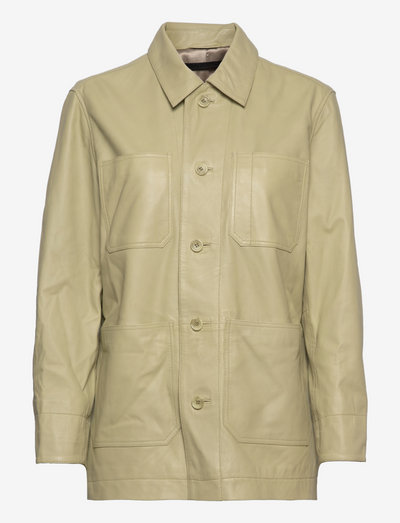 True worker jacket - leather jackets - sage green