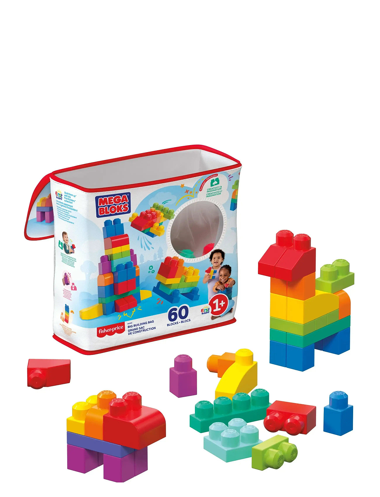 MEGA Bloks Bloks First Builders Big Building Bag, One Size, Multi/patterned, Legetøj > Building Sæt & Blocks, Børn