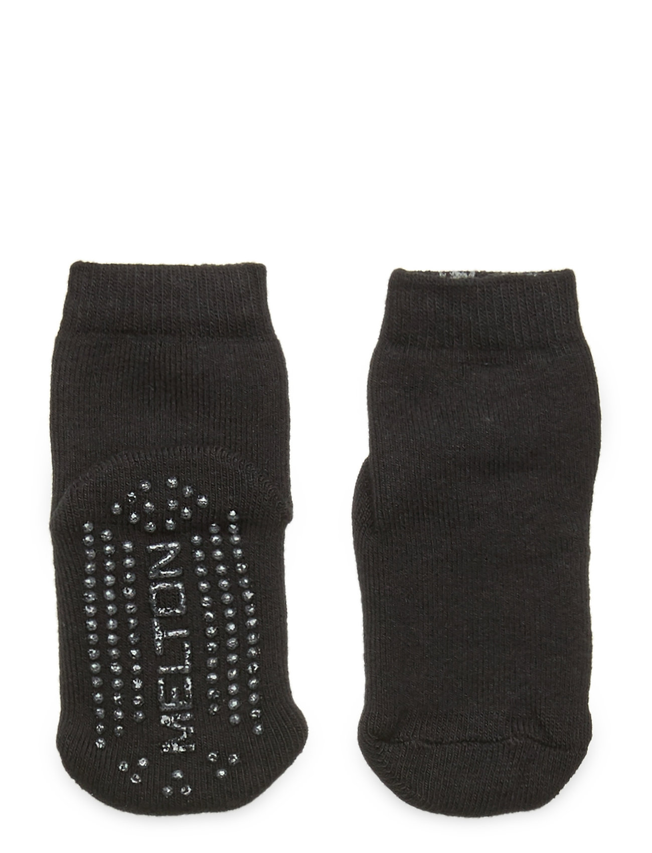 Melton Cotton Socks - Anti-Slip, 23/26, Black, Sokker & Strømpebukser > Sokker, Børn
