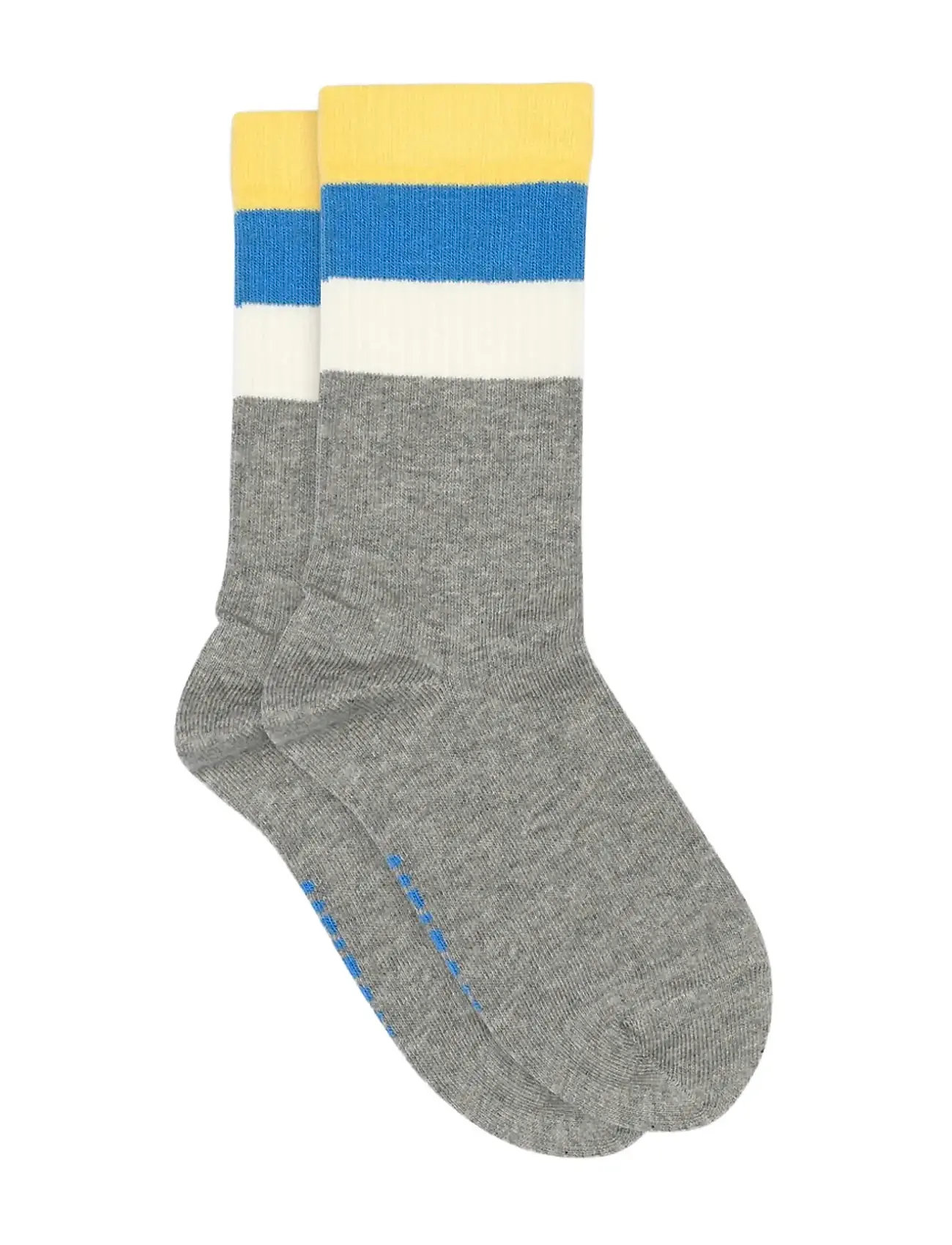 Melton Wide Stripes Socks, 35/39, Grey, Sokker & Strømpebukser > Sokker, Børn