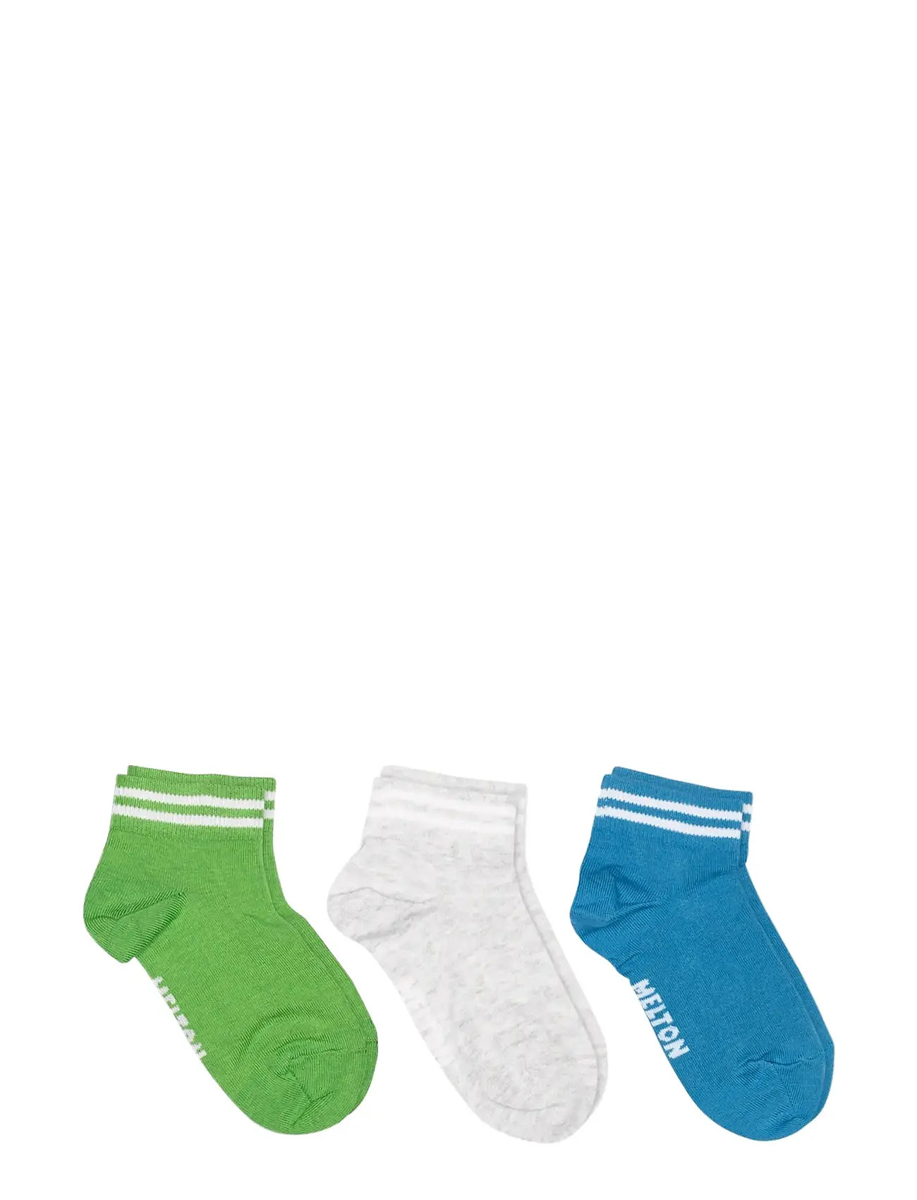 Melton Sporty Sneaker Socks - 3-Pack, 27/30, Multi/patterned, Sokker & Strømpebukser > Sokker, Børn