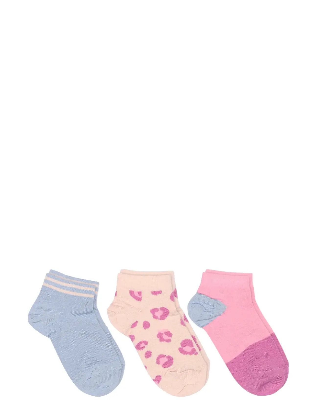 Melton Leopard Sneaker Socks - 3 Pack, 35/39, Multi/patterned, Sokker & Strømpebukser > Sokker, Børn