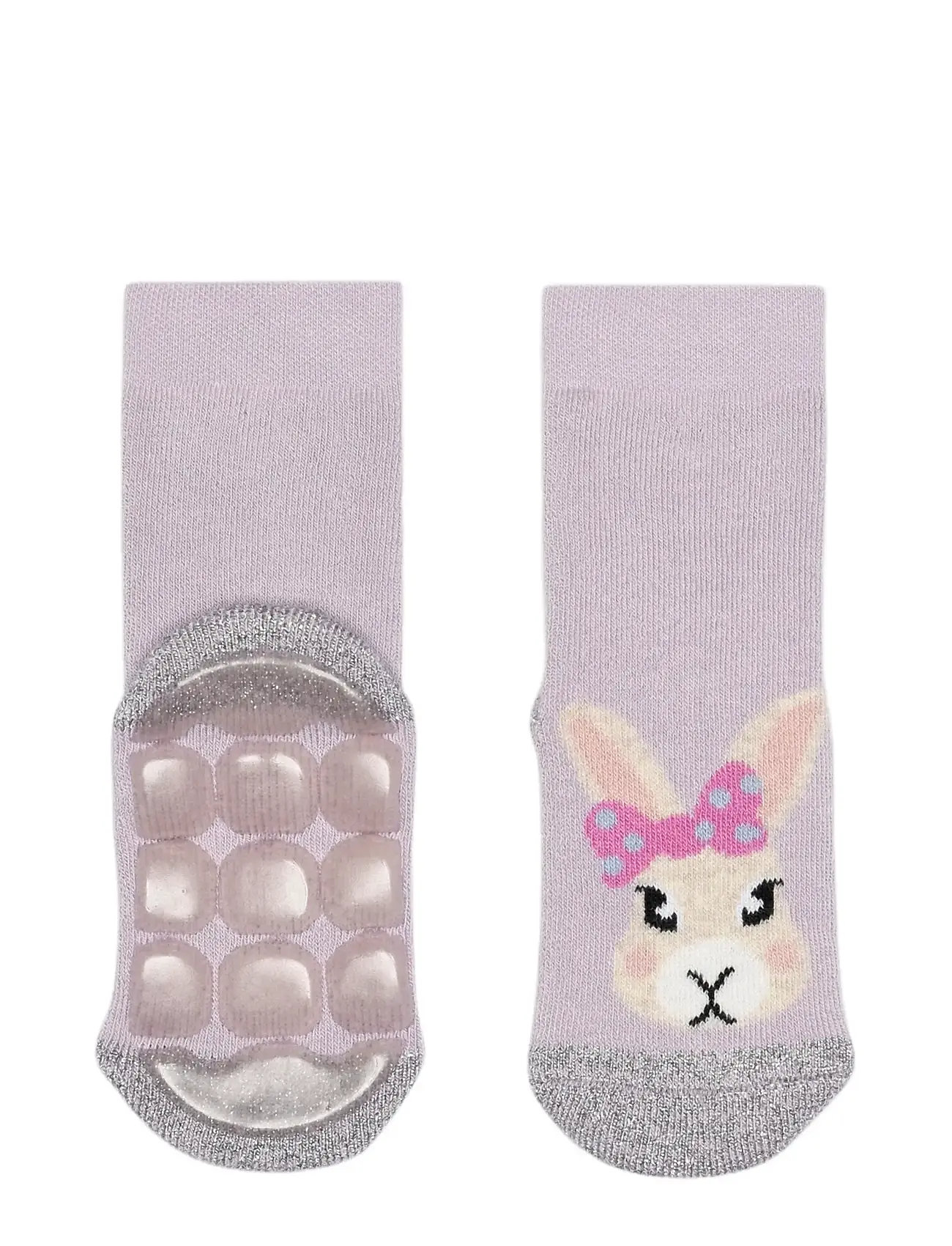 Melton Rabbit Socks - Anti-Slip, 23/26, Purple, Sokker Og Strømpebukser > Skridsikre Sokker, Børn