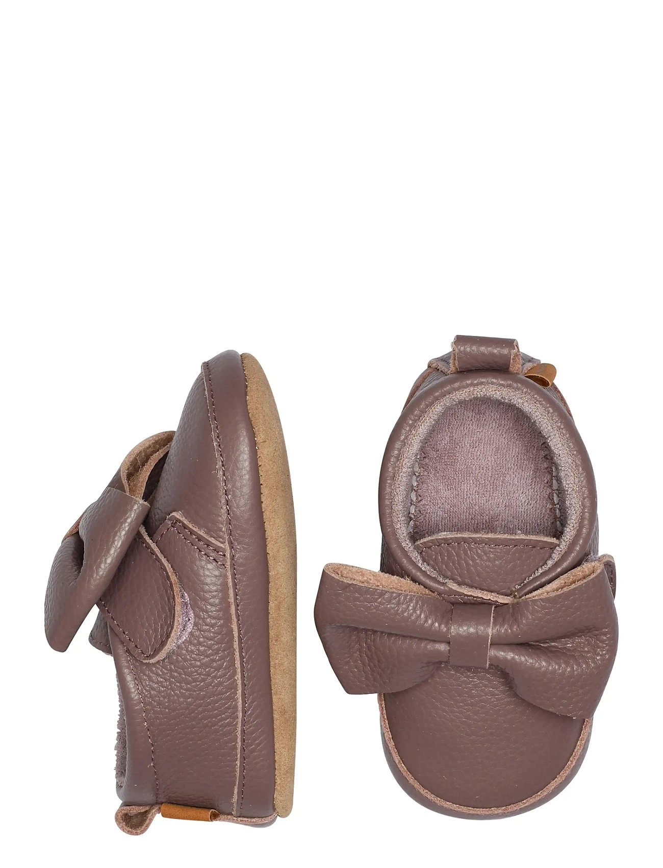 MELTON Bow Leder Hausschuhe Braun - 20/21 - Kinder