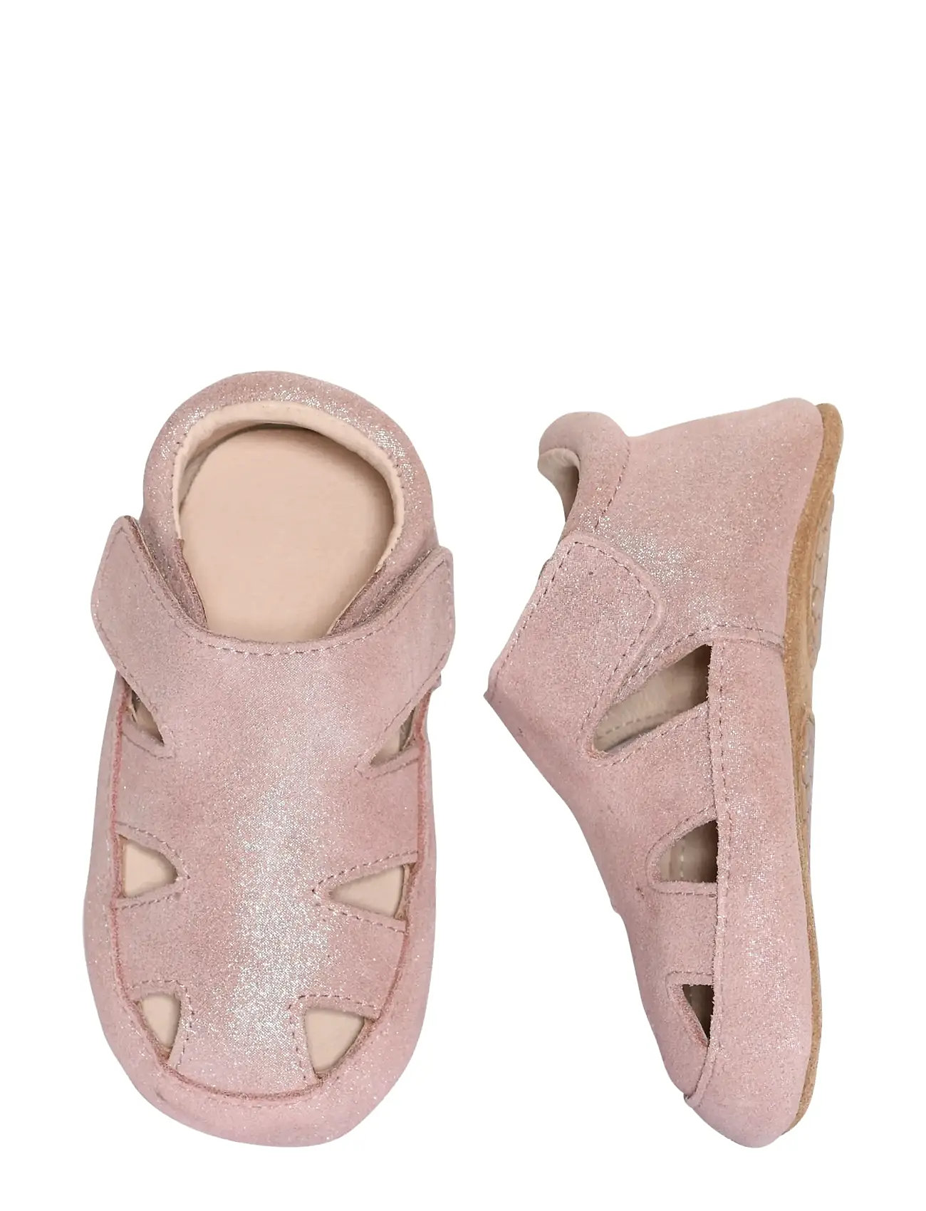 Melton Sandal Leather Slippers, 22/23, Pink, Sko > Tøfler Og Indendørssko, Børn