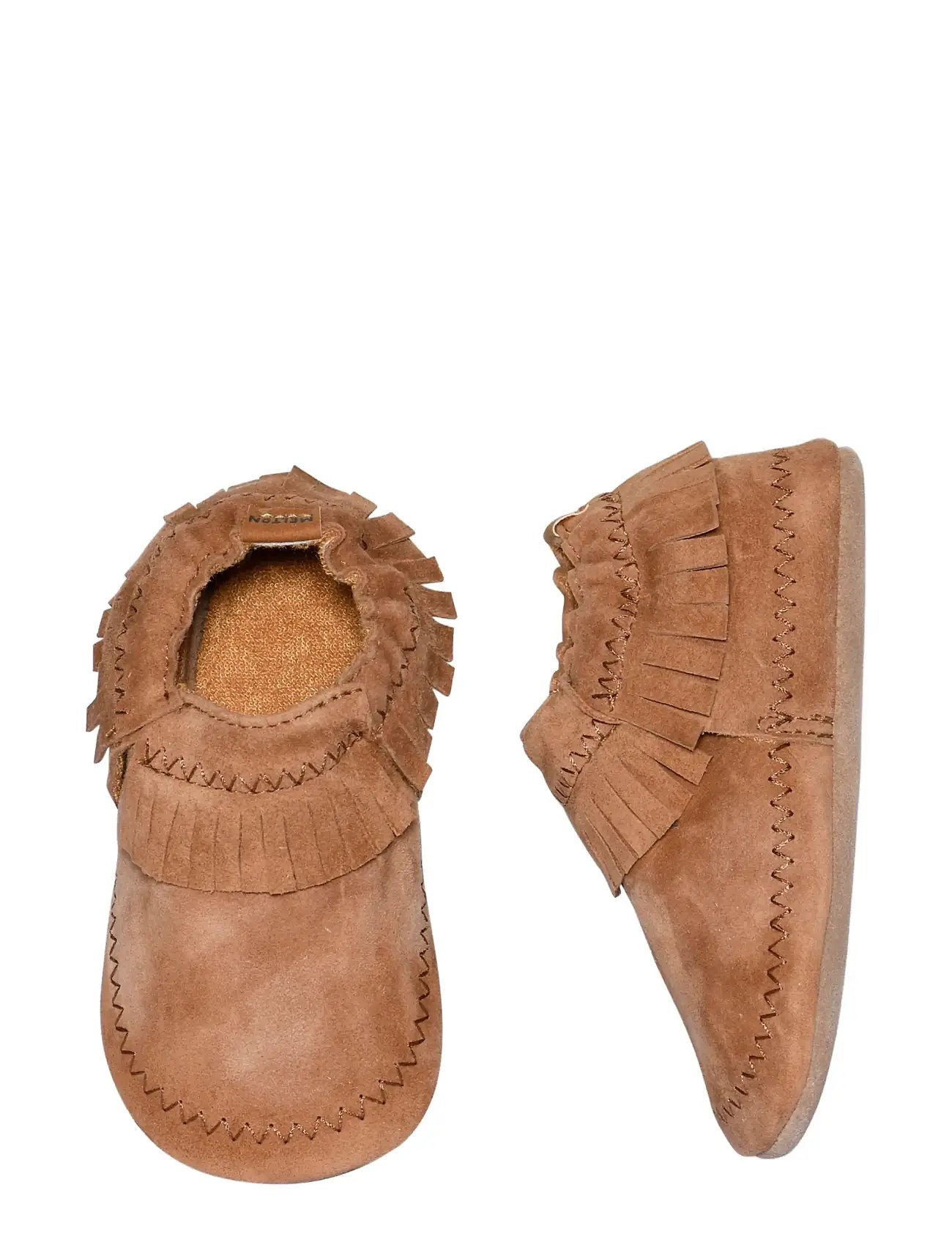 Melton Moccasin Suede Slippers, 22/23, Brown, Sko > Tøfler Og Indendørssko, Børn