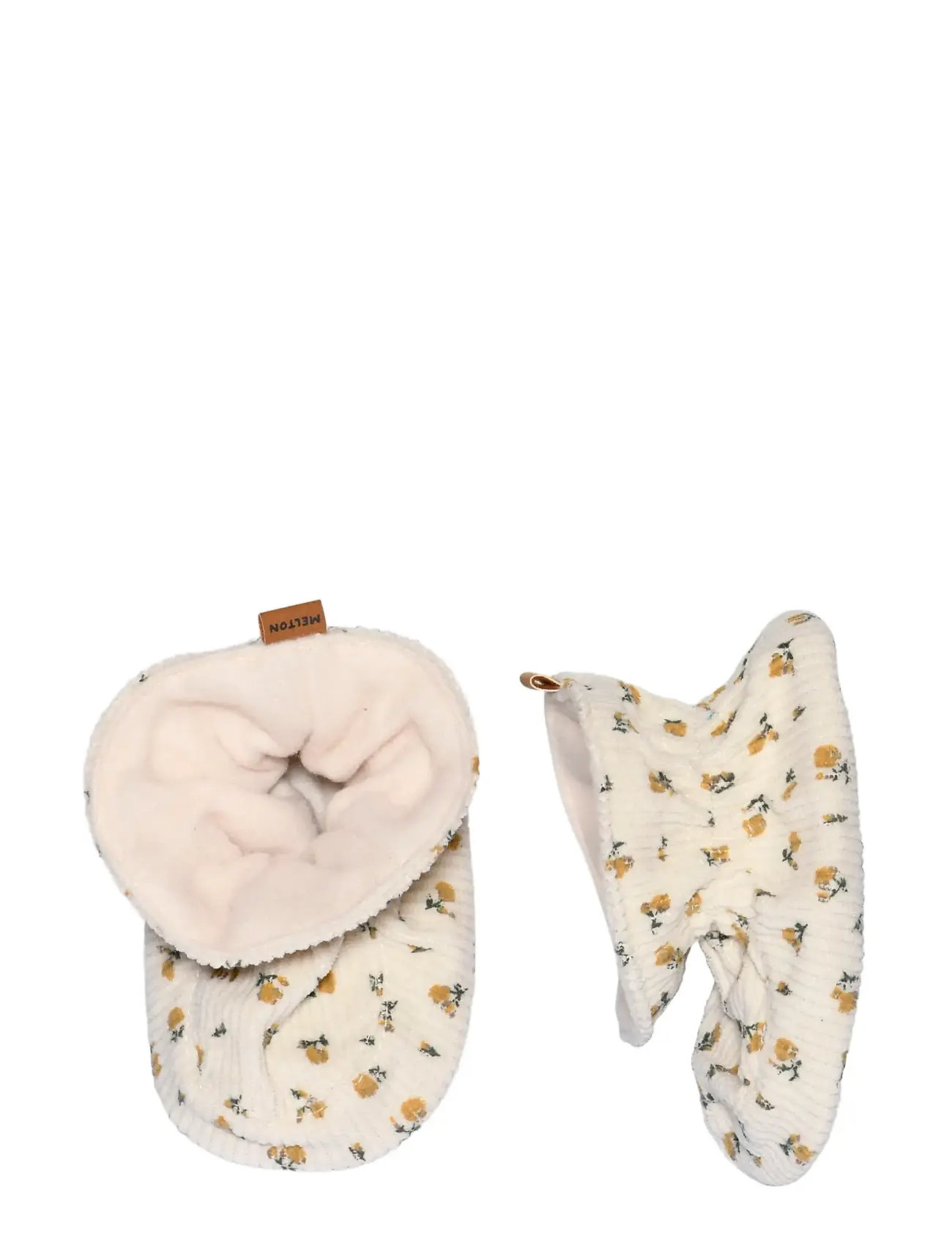 Melton Floral Textile Slippers, 22/23, Cream, Sko > Tøfler Og Indendørssko, Børn