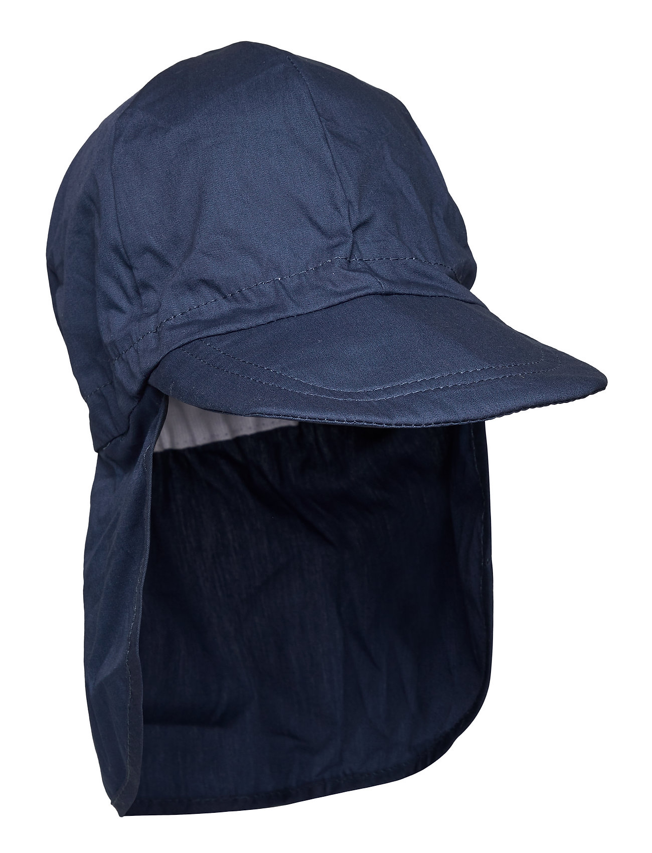 Cap W/Neck - Solid Colour Accessories Headwear Blå Melton