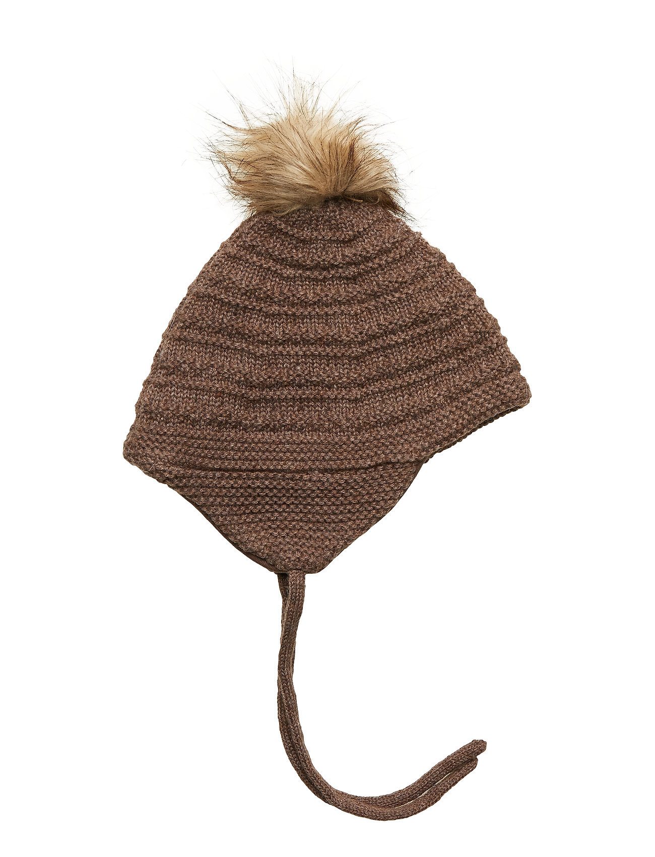 Melton Wool Hat Baby Accessories Headwear Hats Brun [Color: MELANGE DENVER ][Sex: Kids ][Sizes: 56-68,68-80 ]