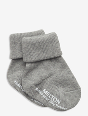 Cotton socks - anti-slip - LIGHT GREY MEL.