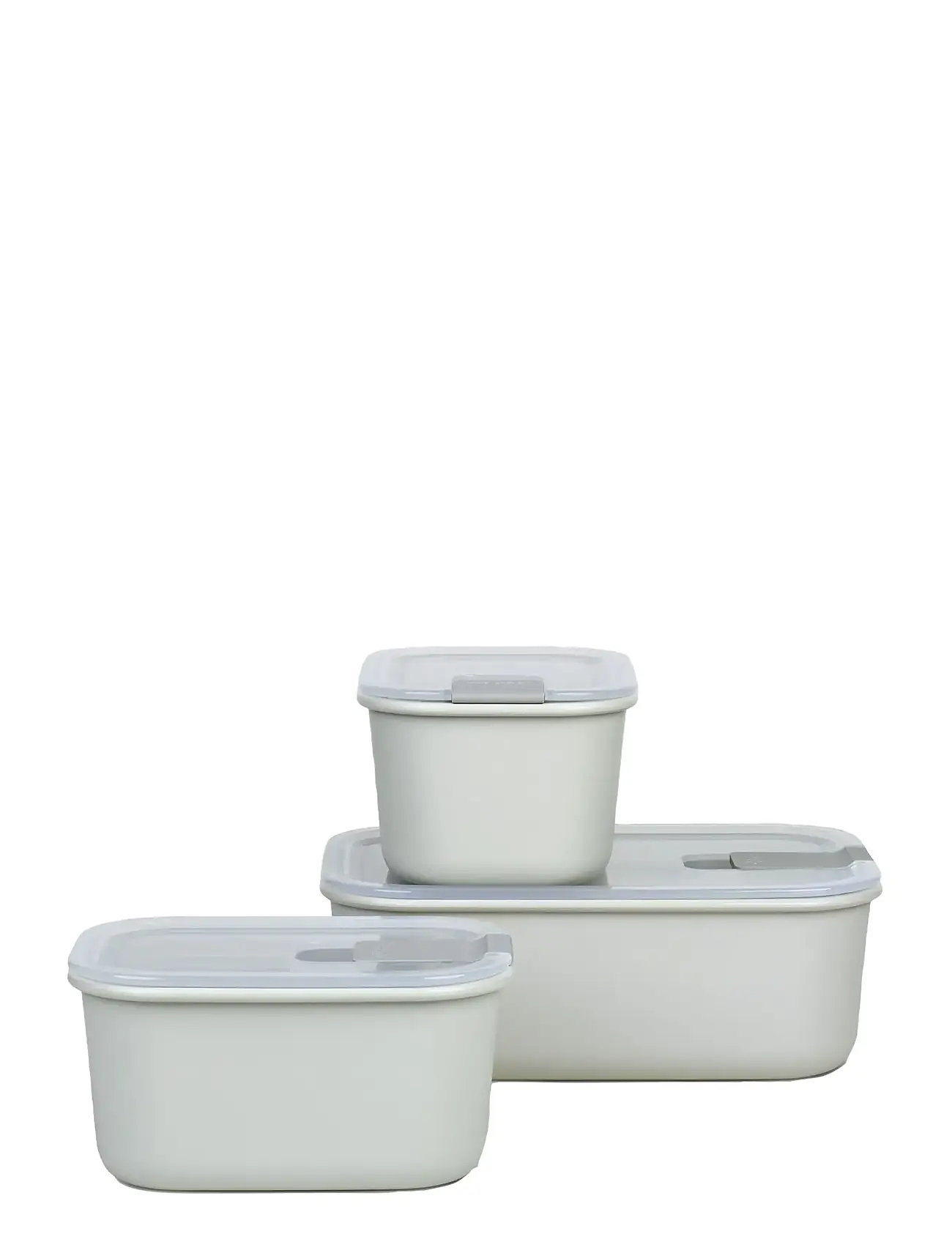 Mepal Husholdningsbokssæt Easyclip 3 Dele, 19.6X14X14 cm, Grey, Køkkenopbevaring > Kasser Og Beholdere, Unisex