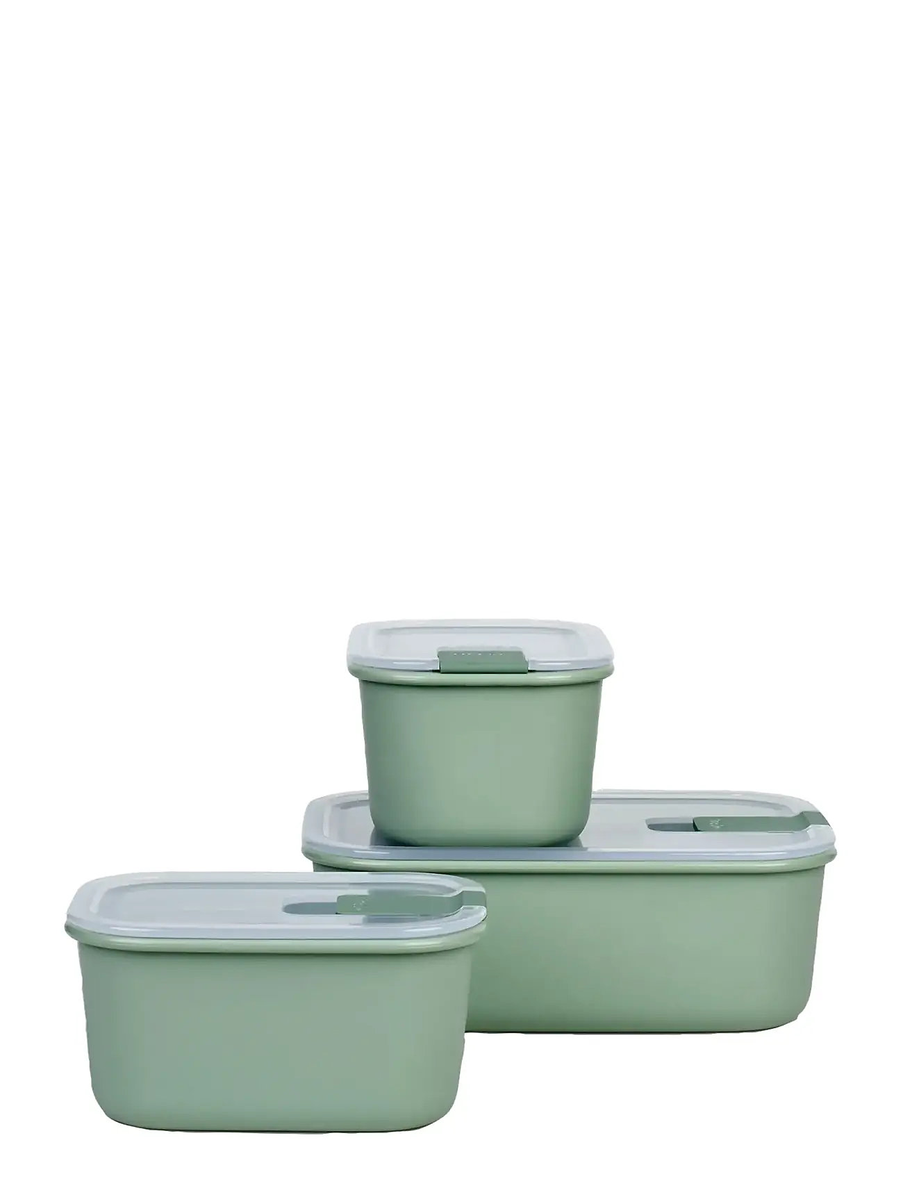 Mepal Husholdningsbokssæt Easyclip 3 Dele, 19.6X14X14 cm, Green, Køkkenopbevaring > Kasser Og Beholdere, Unisex