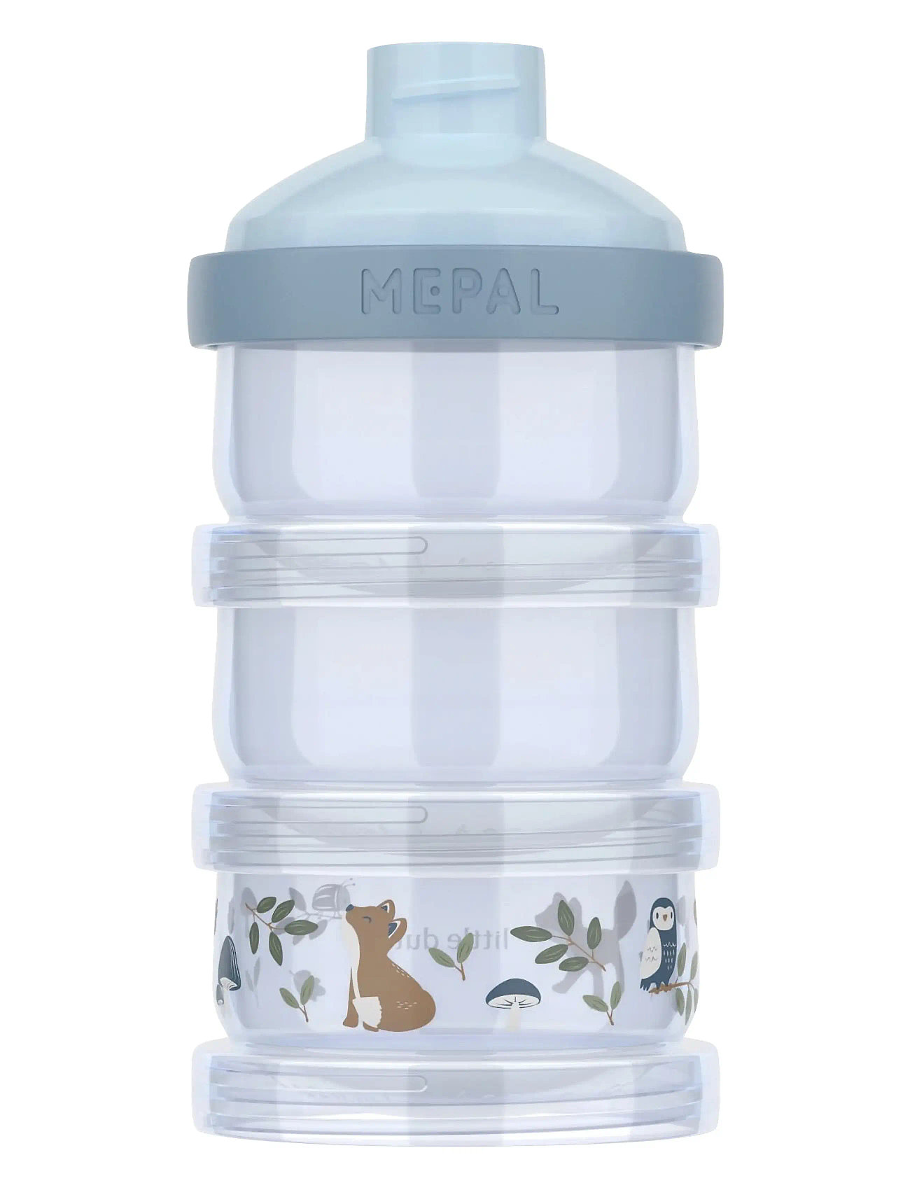Mepal Mælkepulvertårn Mio Forest Friends, 7.5X7.5X15.8 cm, Blue, Baby Feeding > Baby Food Containers, Børn