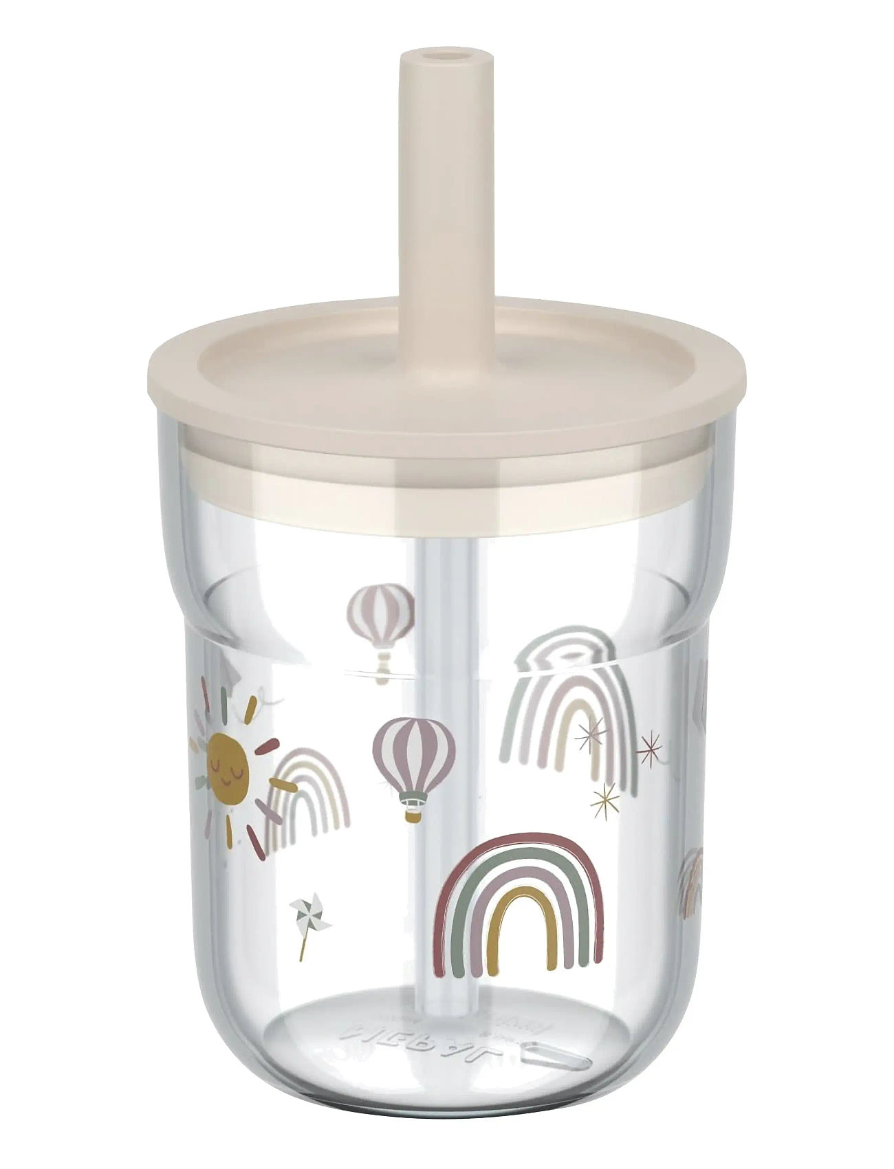 Mepal Børneglas Med Sugerør Mio Sunshine & Rainbow, 250 ml, Nude, Måltid > Kopper & Krus, Børn