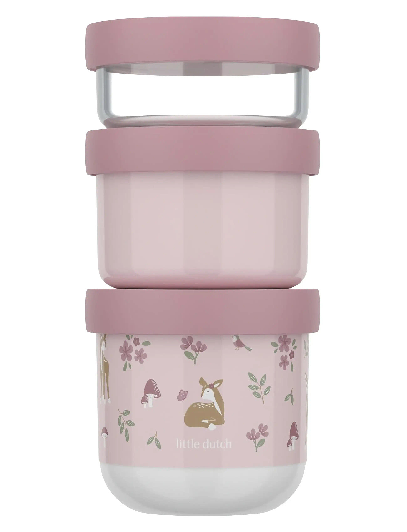 Mepal Snackboks-Tårn Mio Fairy Garden 3 Dele, 8.6X8.6X17.9 cm, Pink, Måltidstid > Madkasser, Børn