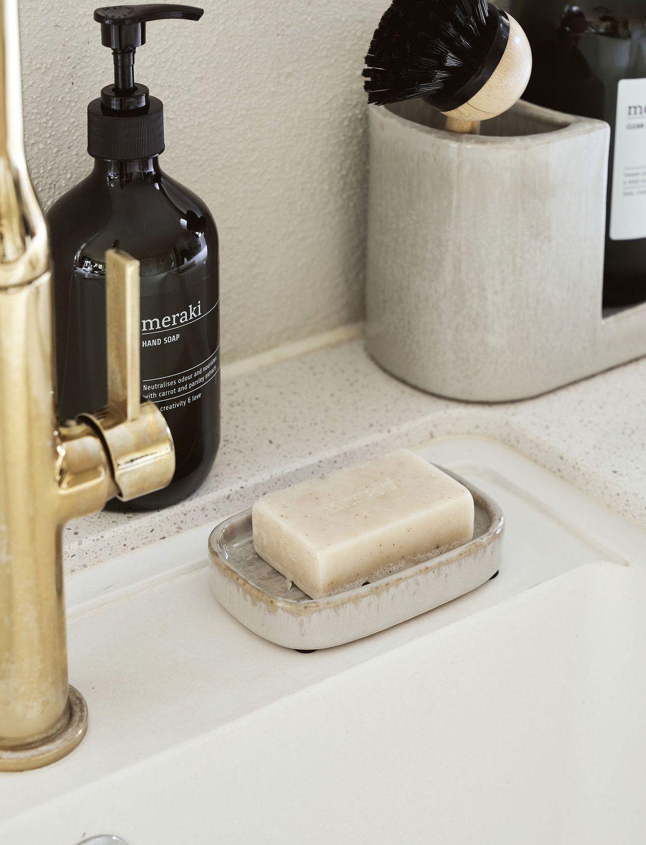 meraki Soap Dish, Datura, Shellish Grey, 240 g, Beige, Opvask > Opvaskesæbe, Unisex