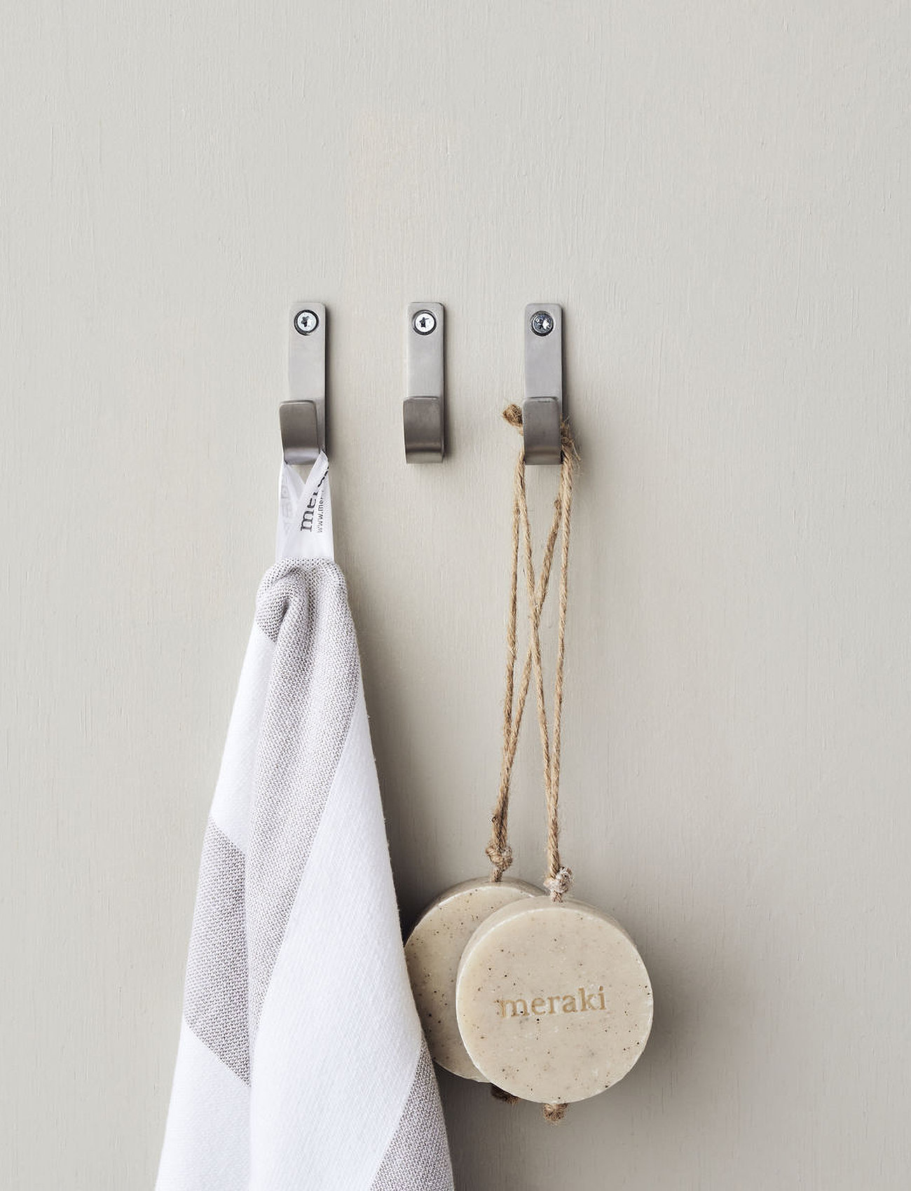 meraki Hook, Thapsus, Brushed Silver Finish, 120 g, Silver, Knager Og Knopper > Knager, Unisex