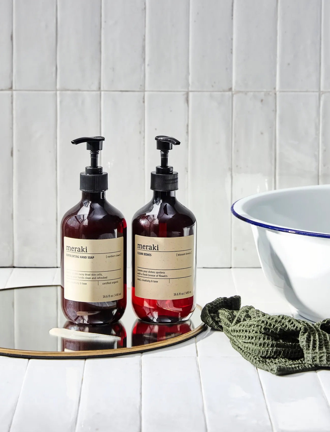 meraki Gift Box, Northern Dawn Exfoil. Hand Soap + Blossom Breeze Dish Wash, 490|490 ml|ml, 980 ml, White, Håndsæbe > Flydende Håndsæbe, Dame