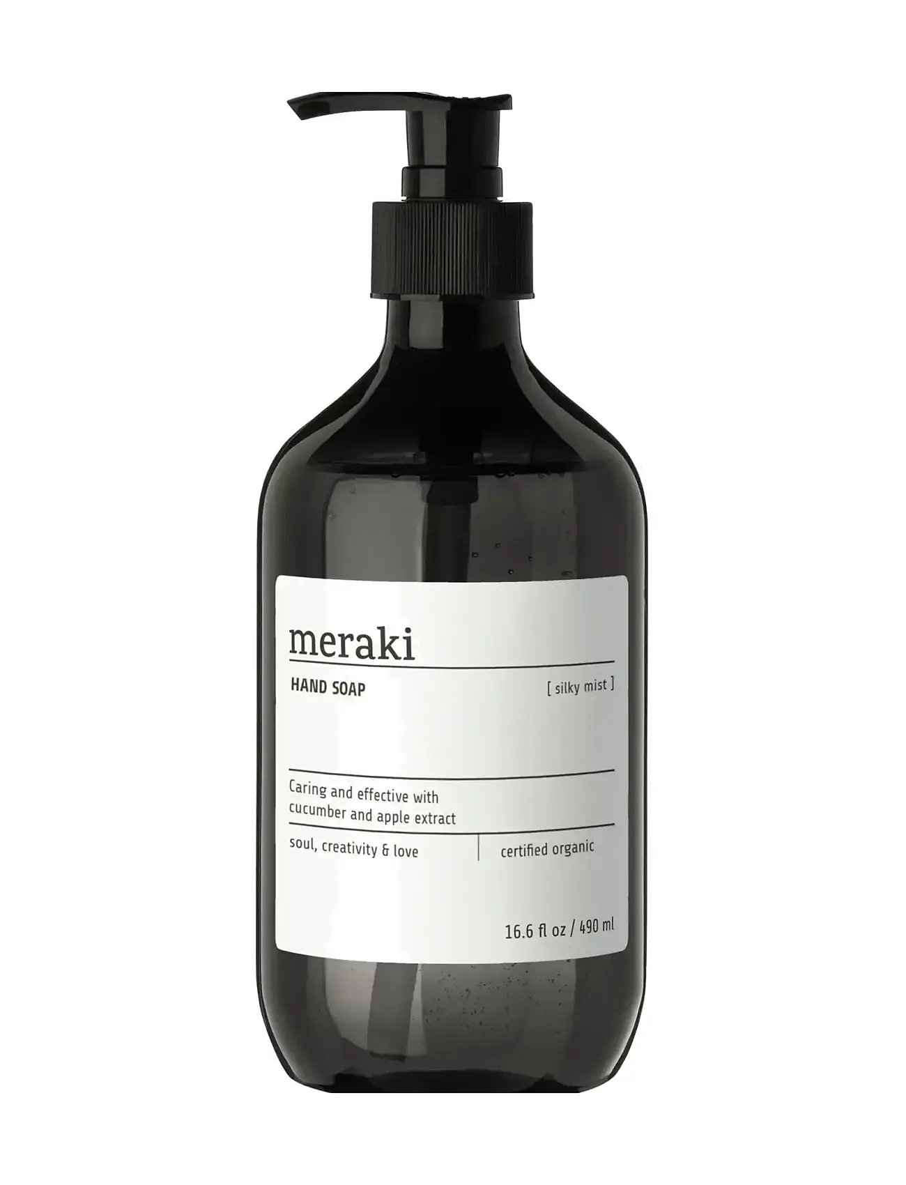 meraki Hand Soap, Silky Mist, 490 ml, One Size, Grey, Håndsæbe > Flydende Håndsæbe, Dame
