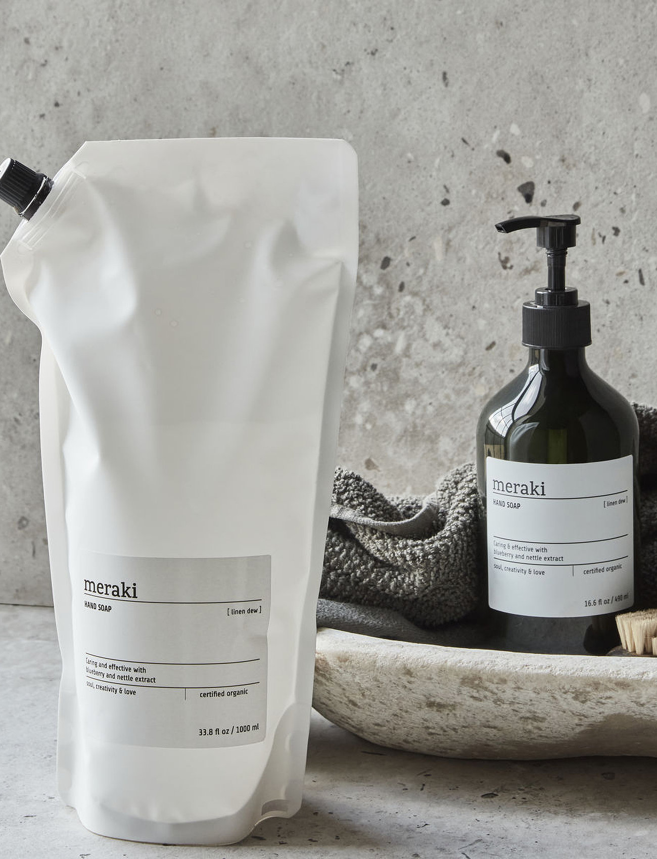 meraki Hand Soap, Linen Dew Refill, One Size, Nude, Håndsæbe > Håndvask Refill, Dame