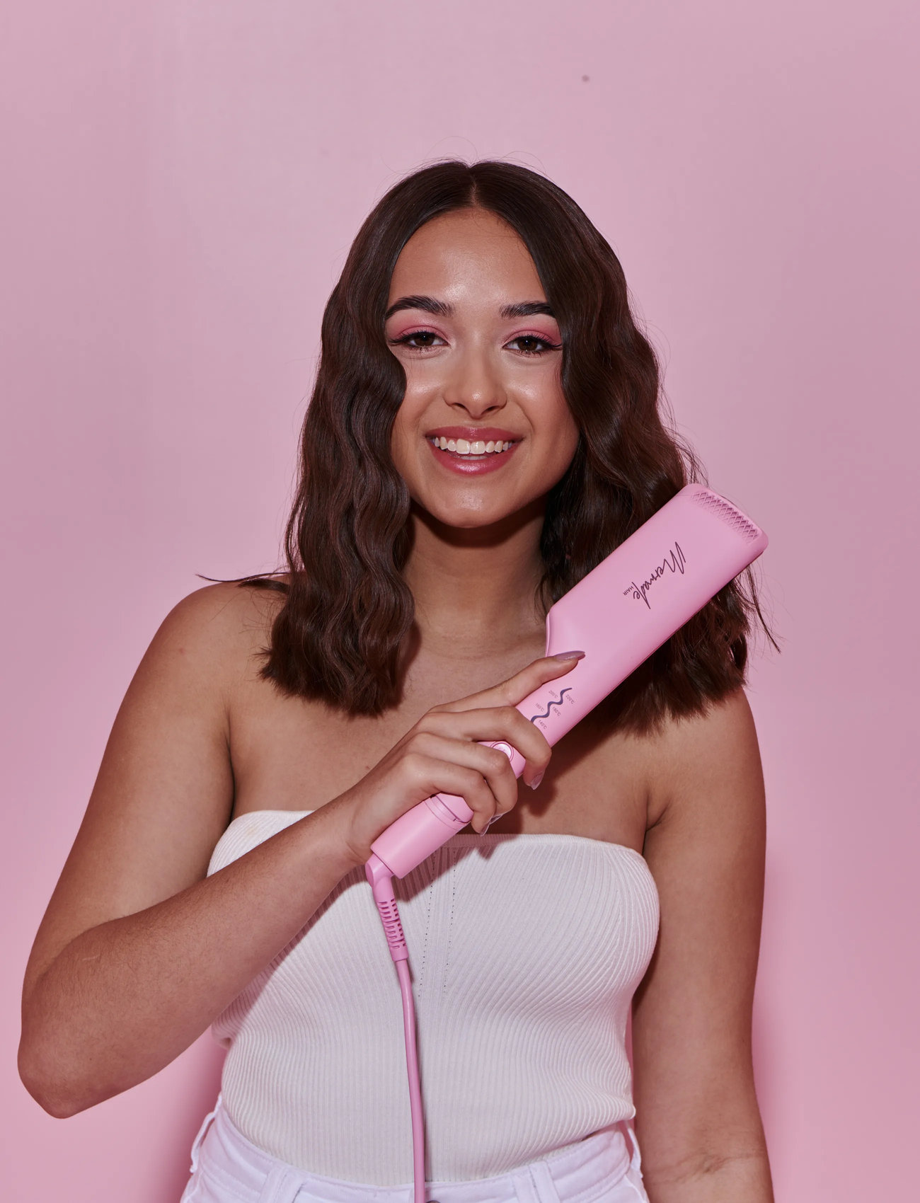 Mermade Hair Double Waver Eu- Pink, One Size, Pink, Værktøj > Krøllejern, Dame
