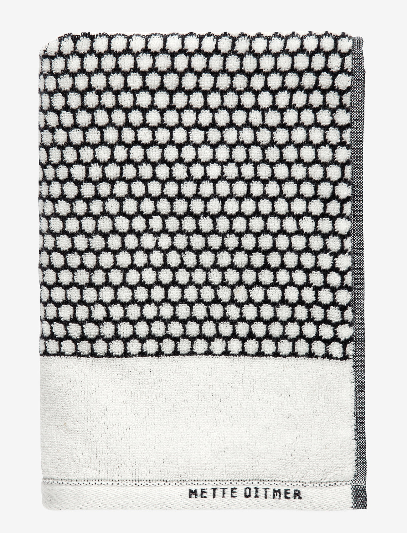 Mette Ditmer - GRID Guest towel - guest towels - black/off white - 0