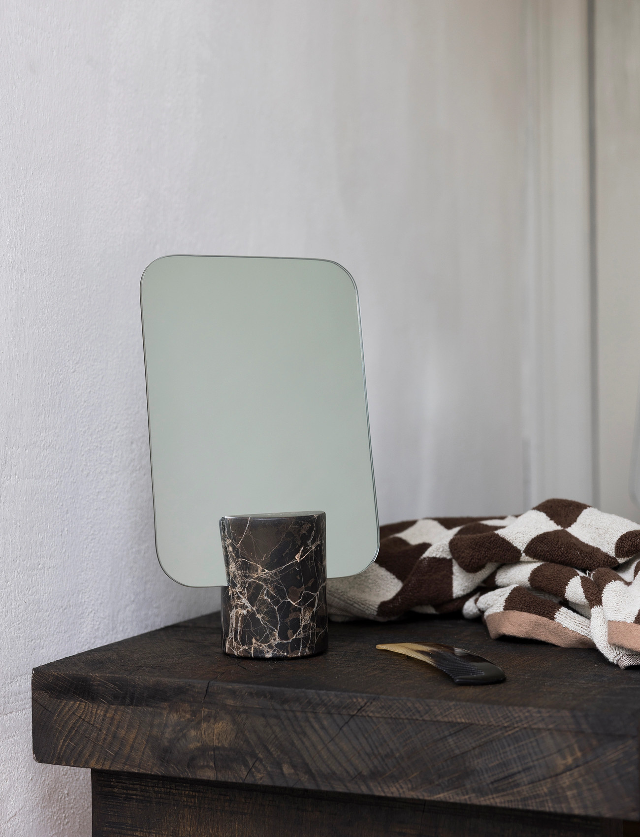 Mette Ditmer Marble Mirror, One Size, Brown, Badeværelsesinteriør > Badeværelsesspejle, Unisex