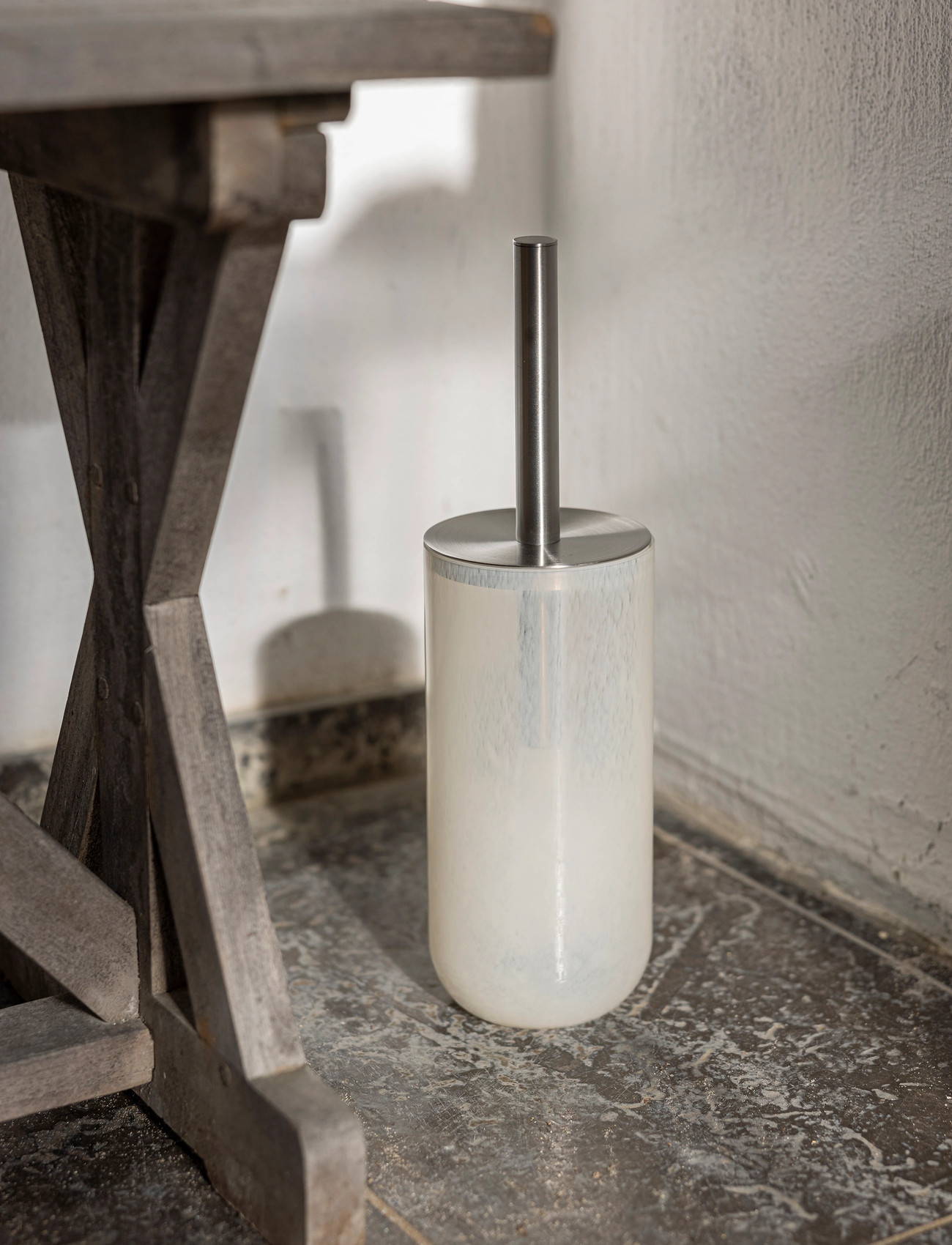 Mette Ditmer Opal Toilet Brush Holder, One Size, Cream, Badeværelsesinteriør > Toiletbørster, Unisex