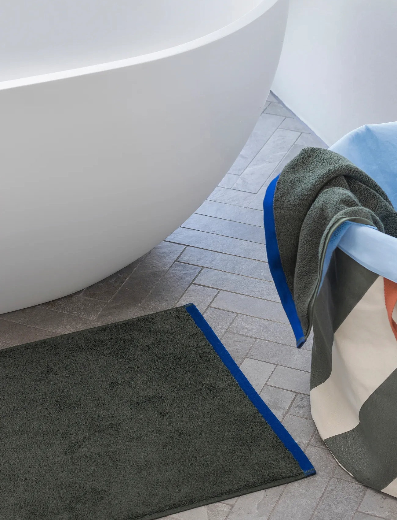 Mette Ditmer Soft Bath Mat, 50X 80 cm, Green, Tæpper > Badetæpper, Unisex