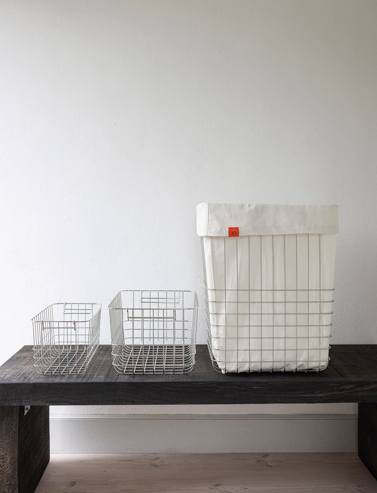 Mette Ditmer Store-It Basket With Canvas Bag, Large, 32X 40X 50 cm, Silver, Opbevaring > Vasketøjskurve, Unisex