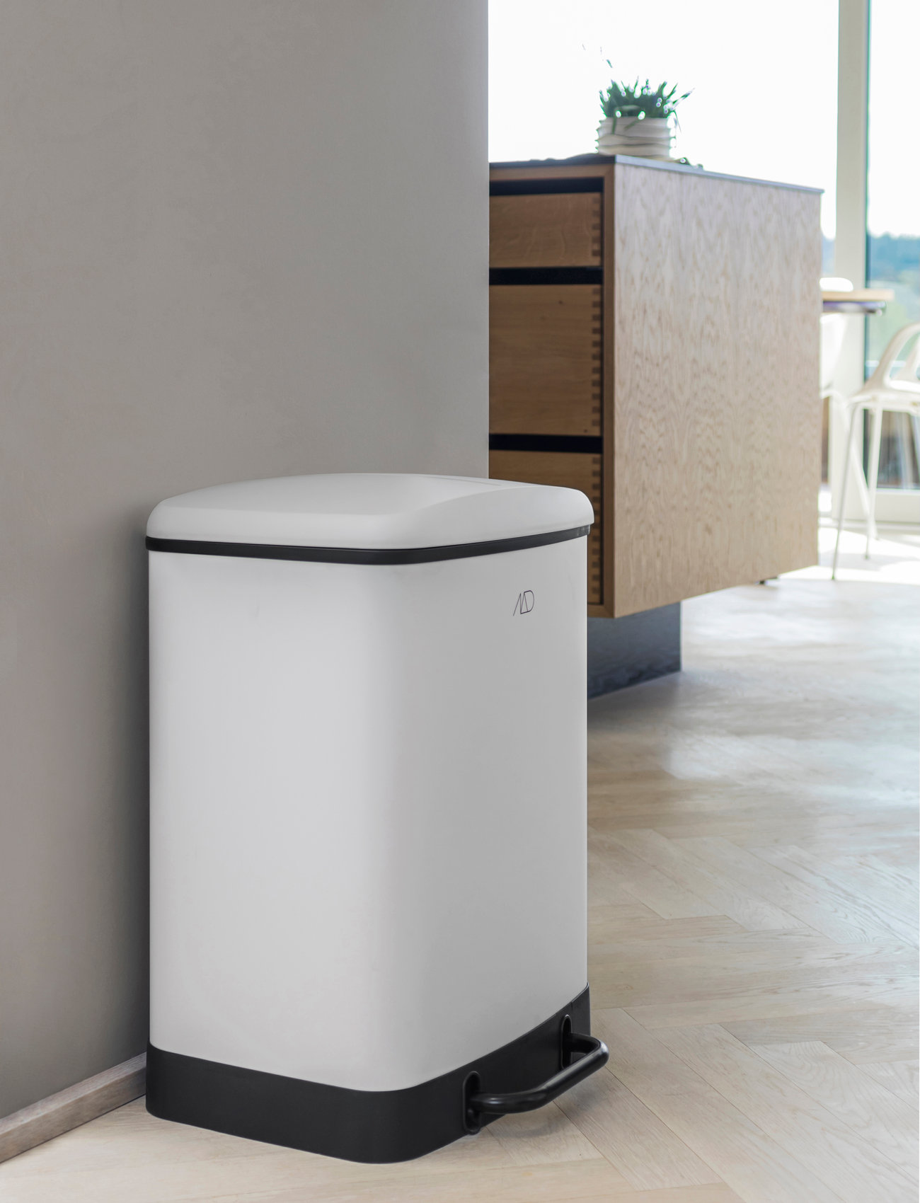 Mette Ditmer Wonda Recycle Bin, One Size, White, Opbevaring > Papirkurve, Unisex