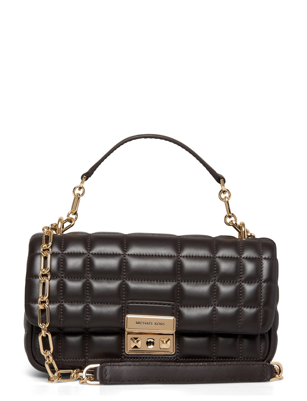 Michael Kors Sm Conv Chain Shldr, One Size, Brown, Tasker > Små Skuldertasker-Crossbody-Tasker, Dame