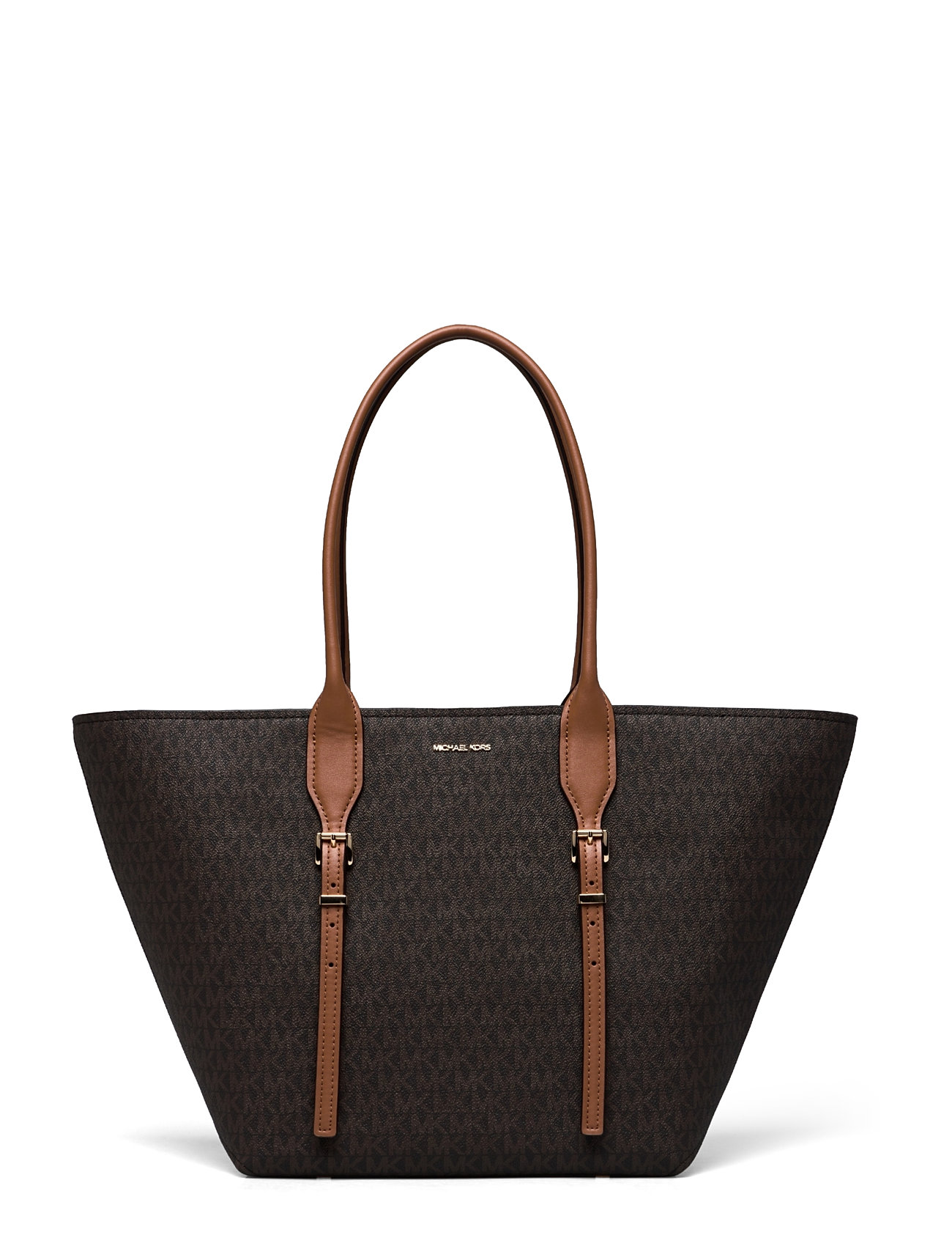 Michael Kors Lg Buckle Tote Brun