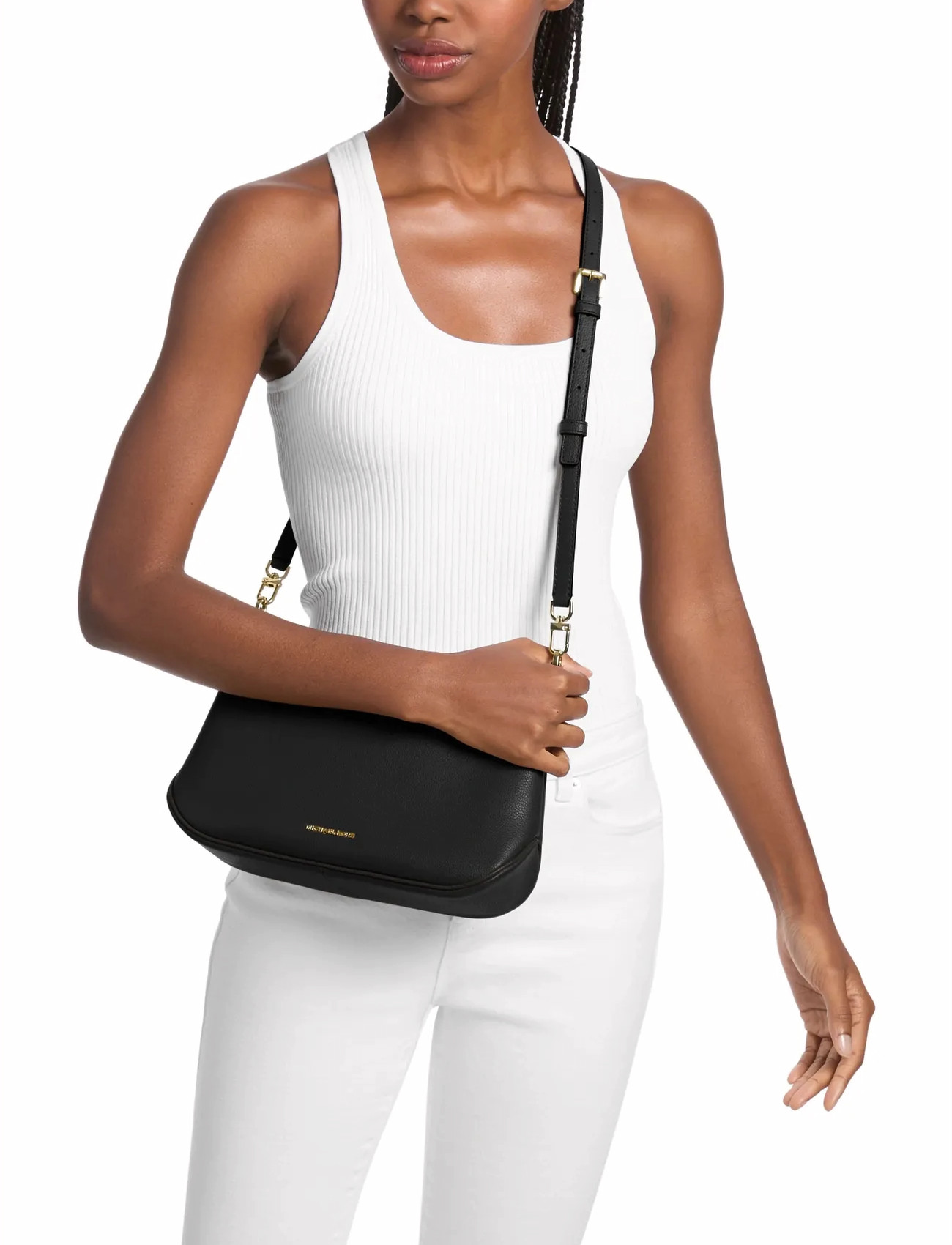 Michael Kors Md Conv Pouchette Xbody, One Size, Black, Tasker > Tasker Med Tophåndtag, Dame