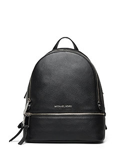 mk backpack black and white