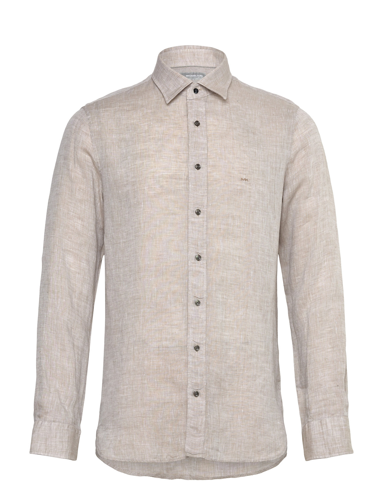 Michael Kors Linen Slim Fit Shirt Beige