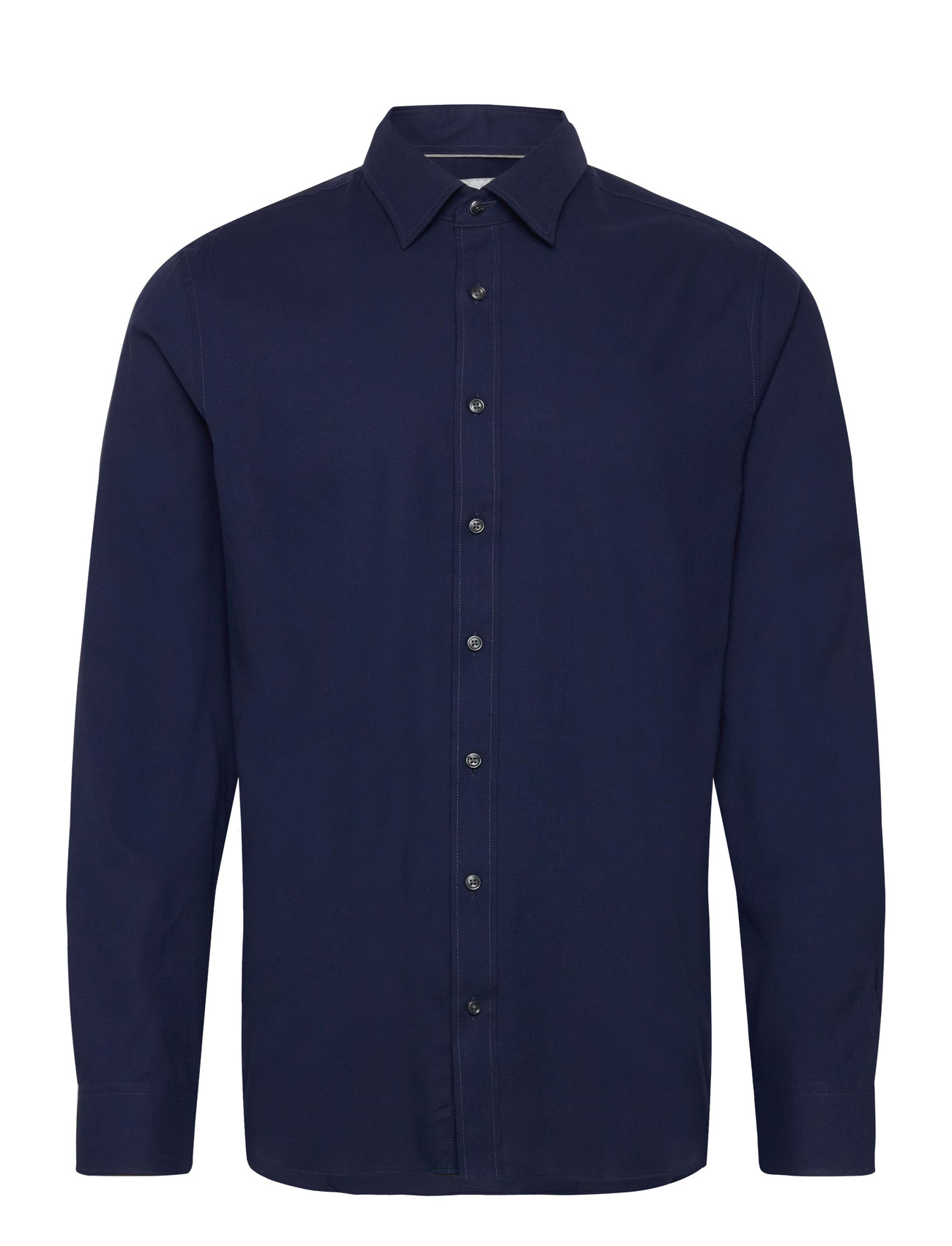 Structured Engineered Slim Shirt Tops Shirts Business Navy Michael Kors