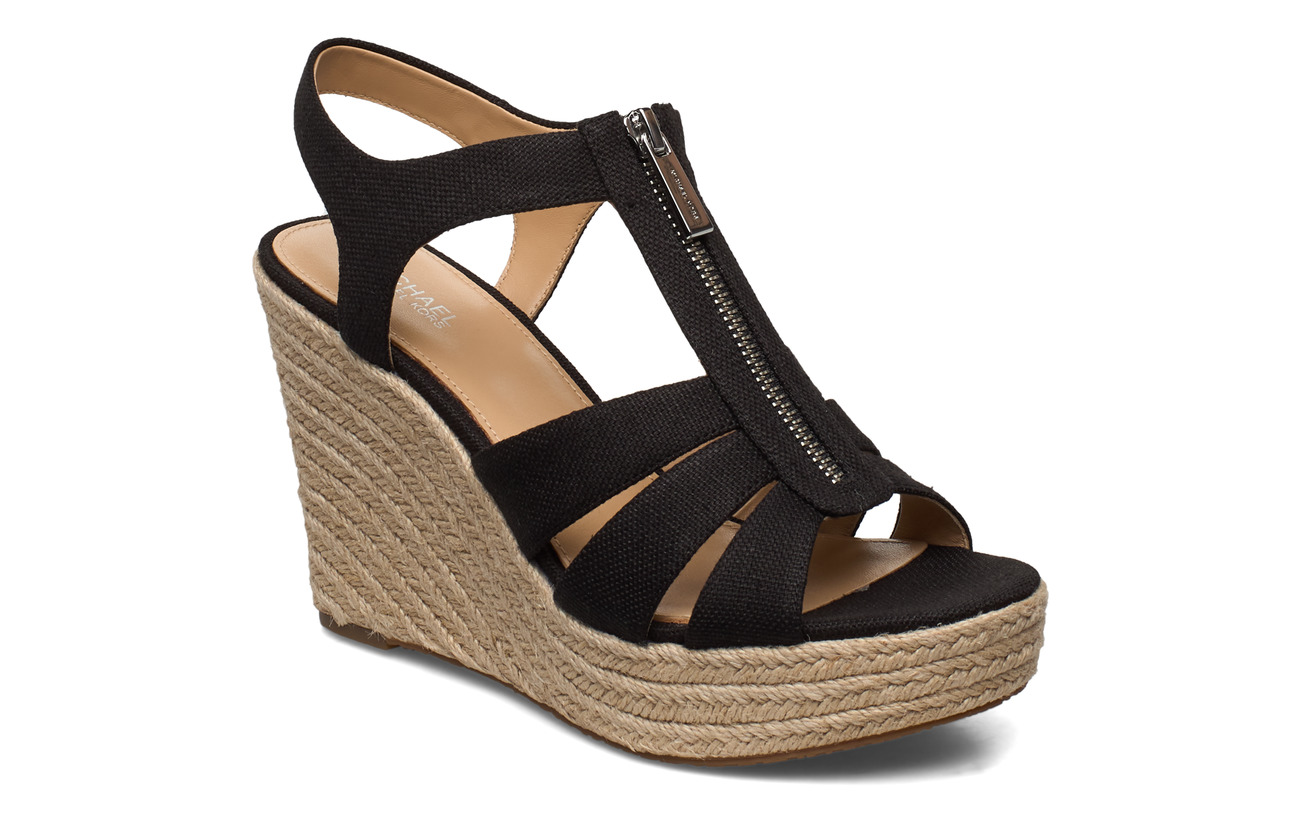 michael kors wedges black